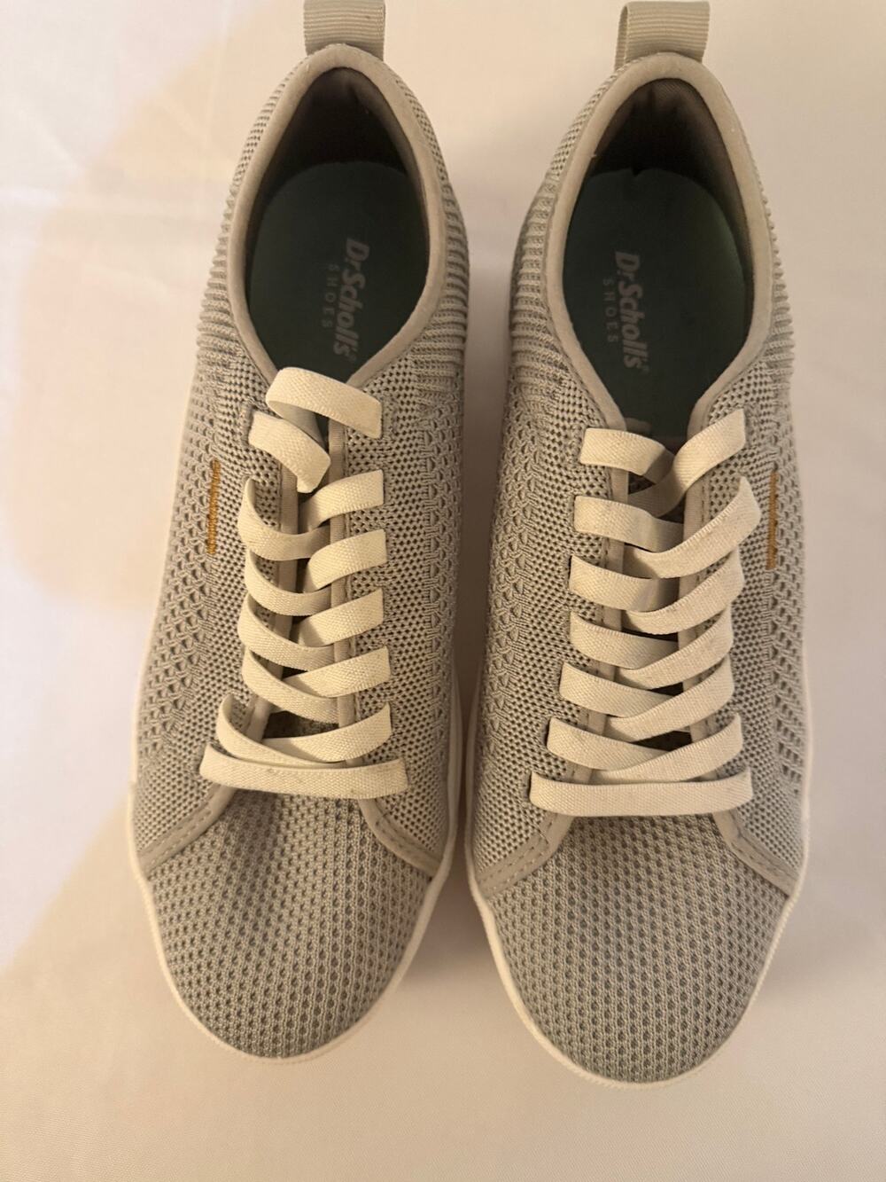 Dr Scholls Grey Knit No Tie Platform Sneakers Women’s 8.5